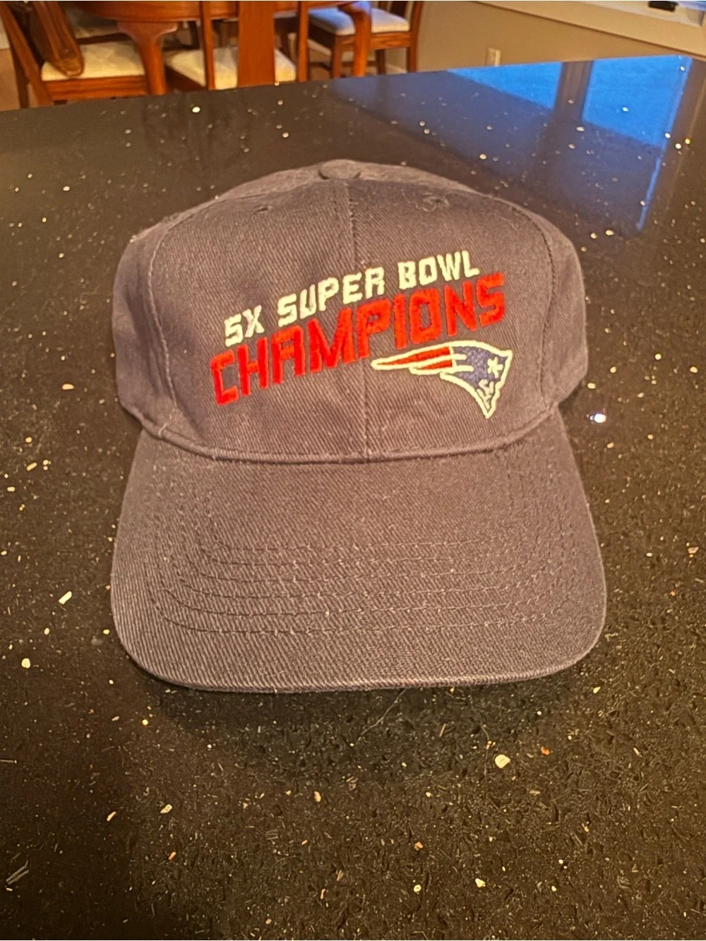 New England Patriots NFL 5X Super Bowl Champions Navy Cap